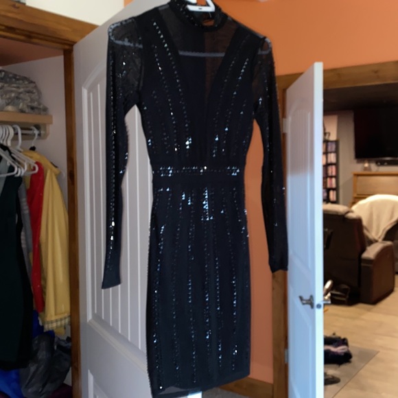 WINDSOR Rhinestone Mesh Bodycon dress - Picture 4 of 6